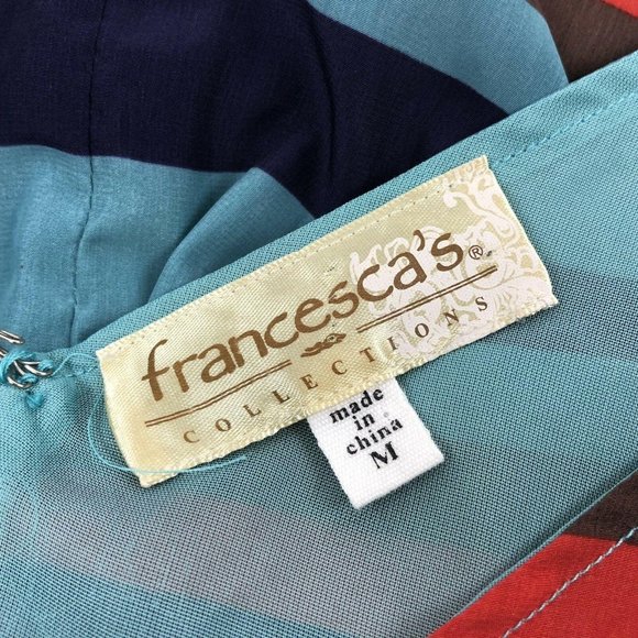 FRANCESCAS Striped Fit Flare Gorgeous Sleeveless S - Picture 5 of 7